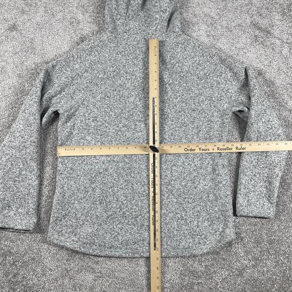 North Face Hoodie Womens Medium Fleece 1/2 Zip Pullover Heather Gray Outdoors - Picture 13 of 16